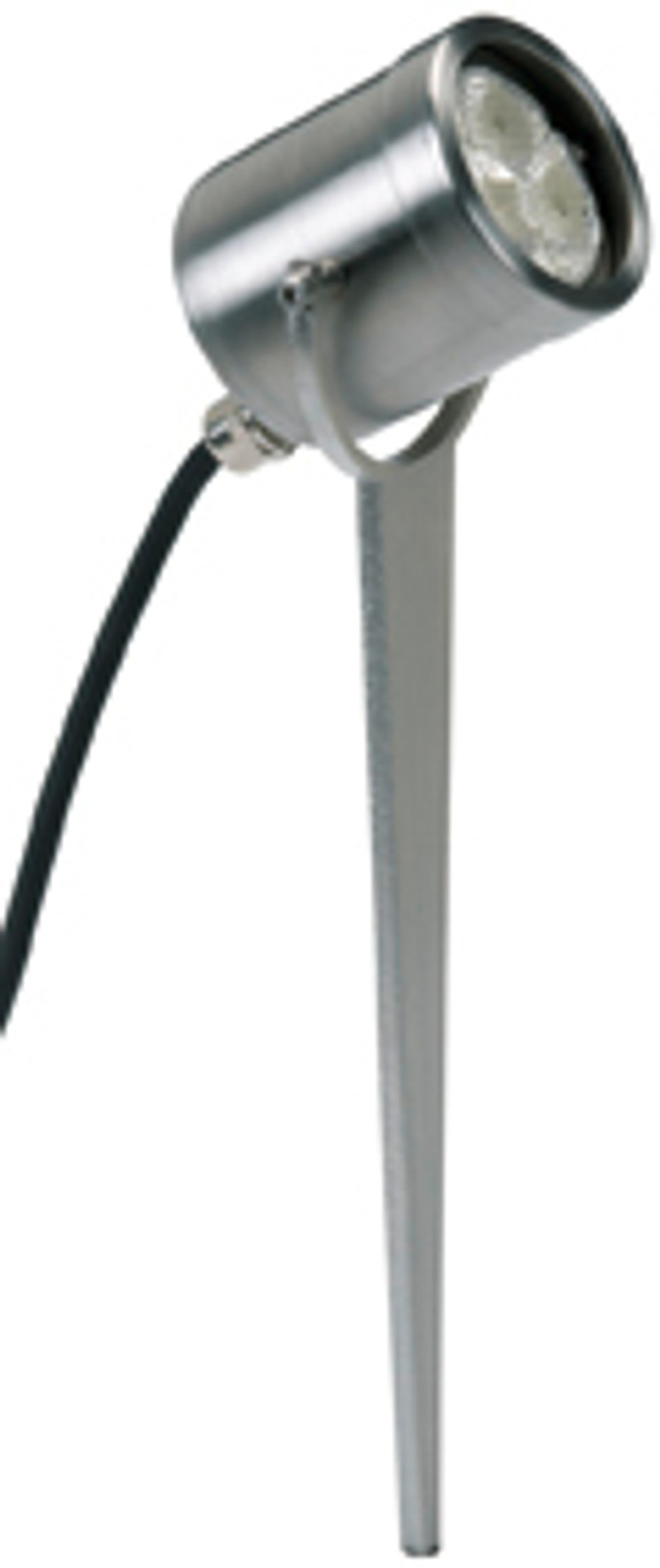 Albert Tuinspot op pin Perma RVS Zilver met Glas en Cool White Licht