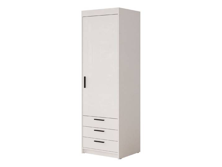 MIRJAN24 Kleiderschrank Elena 1D3S (mit Drehtür und drei Schubladen) 60x53x191 cm