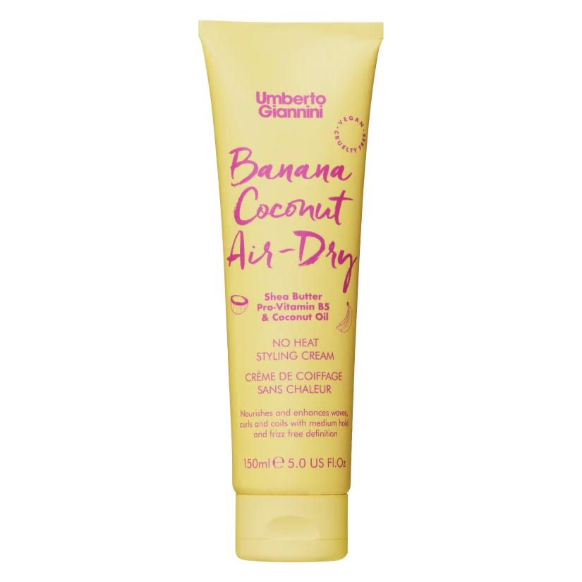 Umberto Giannini Banana Coconut Air Dry Cream 150ml - Lockencreme mit zusätzlichem Hitzeschutz bis zu 23 (Haarcreme, 150 ml) (50006630)