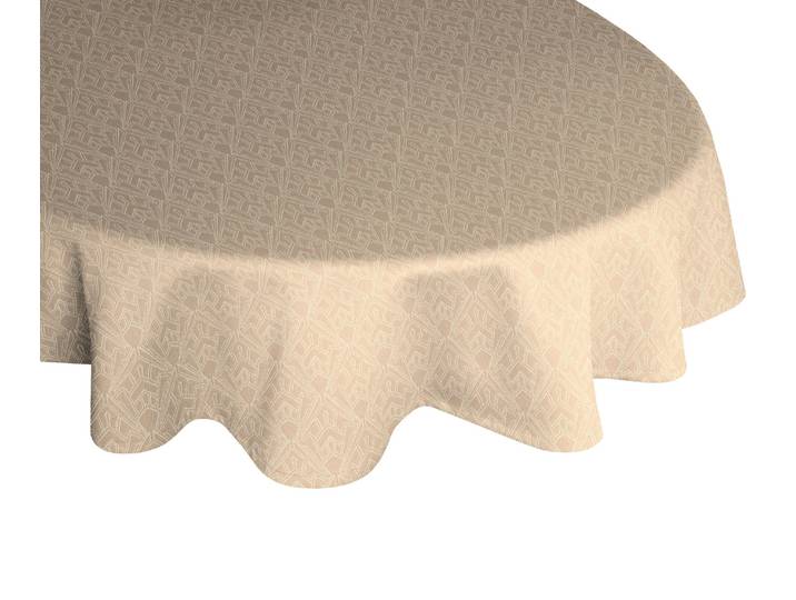 Tischdecke ADAM Urban Cactus Gr. 1, braun (hellbraun), Ø:145cm, Bio-Baumwolle, Tischdecken, Tischdecke, aus 100% Bio-Baumwolle