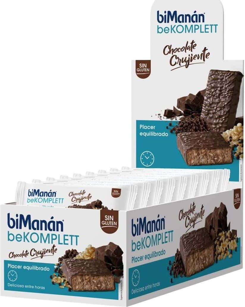 biManán® Bimanán Bekomplett Barritas de Chocolate Crujiente 24 uds