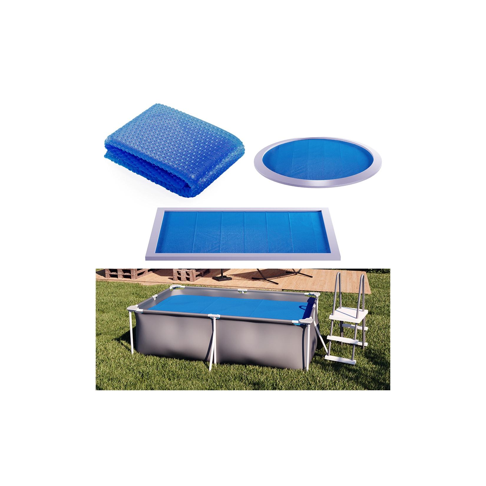 OK-Living Eckige Solarfolie Pool blau, Solarabdeckplane 260x160 cm