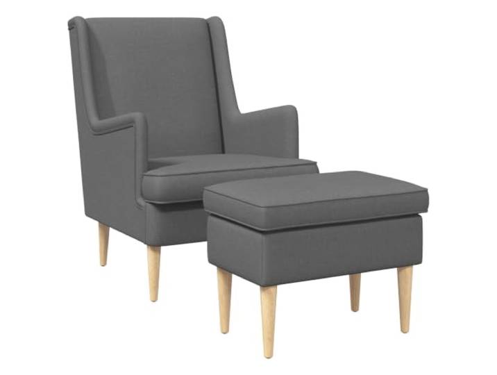 Sessel mit Ottomane 2 Stück dunkelgrau Stoff mit Metallrahmen Weicher Stoff, abnehmbare Kissen, ergonomisches Design, einfache Montage, Verwendung im Innenbereich