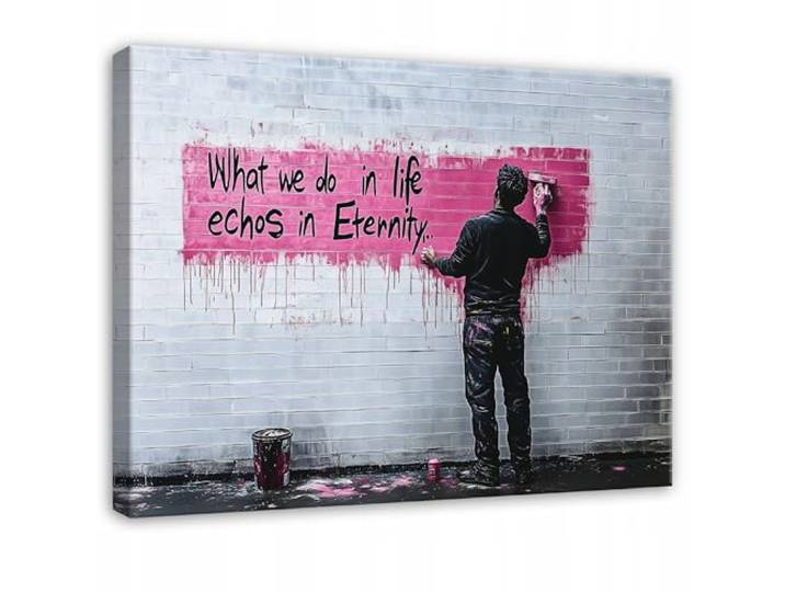 WallArena Leinwand Bilder 120x80 cm Banksy, Leinwandbilder, Bild auf leinwand, Format: 120x80 cm (BxH) - einteilig auf Canvas Leinwand. Das Leinwand