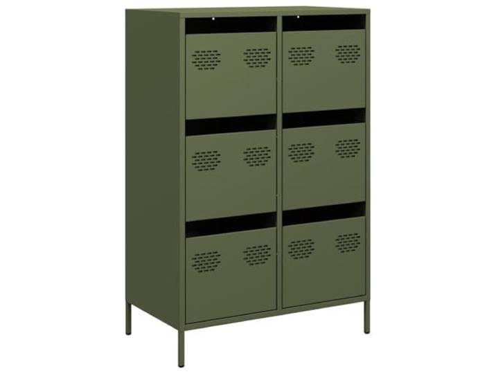 HEFZGDB Klassisches Highboard aus Stahl zur Wandmontage: Stabiles Highboard für Büro und Zuhause, Modernes mit viel Stauraum für Wohnzimmer in Olivgrün