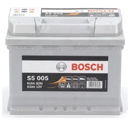 Autobatterie BOSCH S5005 12V 63Ah 610A B13 0 092 S50 050 Blei-Säure-Technologie