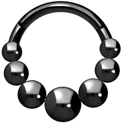 Chirurgenstahl Segmentring Clicker 7 FLACHE KUGELN