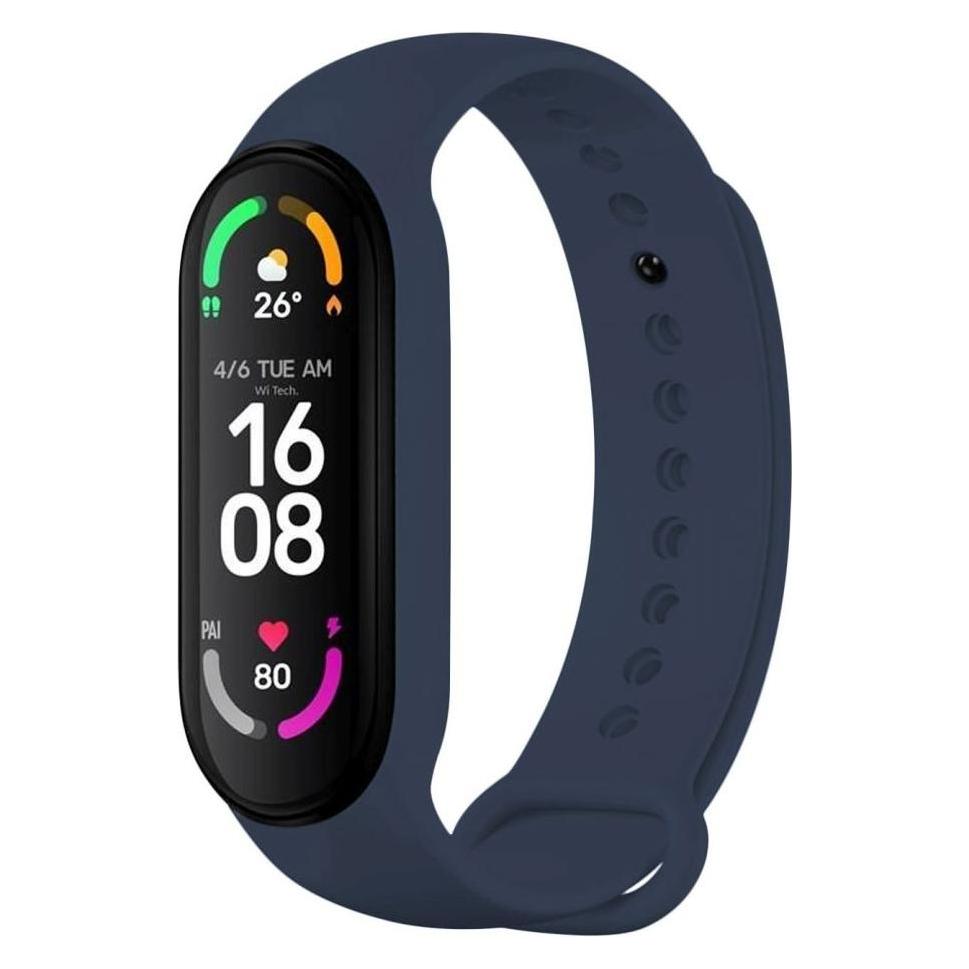 Fixed Silikongurt Xiaomi Band 7/ mi Band 6/ mi Band für 5 intelligente Klassen, blau (Silikon) (FIXSSTB-989-BL)