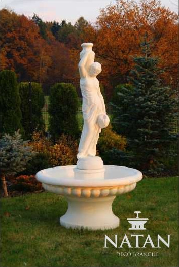 Zierbrunnen Springbrunnen Figur 206cm Brunnen Dekoration Garten Fontaine Teich