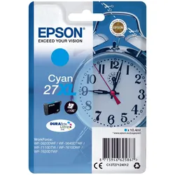 Epson Original 27XL Wecker Druckerpatrone - cyan (C13T27124012)