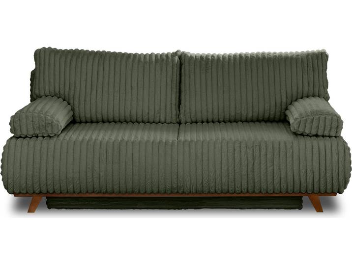 Best Mobilier Cristal - canapé 3 places - convertible avec coffre - en Fourrure artificielle côtelée \, Vert