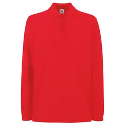Langarm Polo-Shirt "F541N" Premium - XL - red