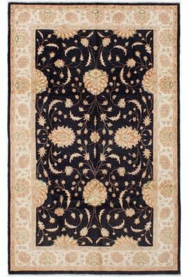 Ecarpetgallery Hand-knotted Chobi Twisted Black Wool Rug