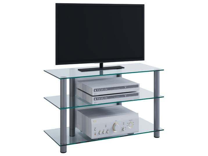VCM TV-Möbel SINDAS, klar, Aluminium