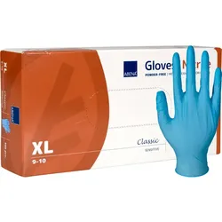 Nitrilhandschuhe Abena blau XL Gr. 10, puderfreie, unsterile Nitrilhandschuhe, 100 Stück/Bo