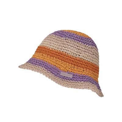 Strohhut CHILLOUTS, Damen, Gr. XS, orange, Stroh, mehrfarbig, Hüte Strohhut, aus Papierstroh mit knautschbarer Struktur & verstellbarer Passform