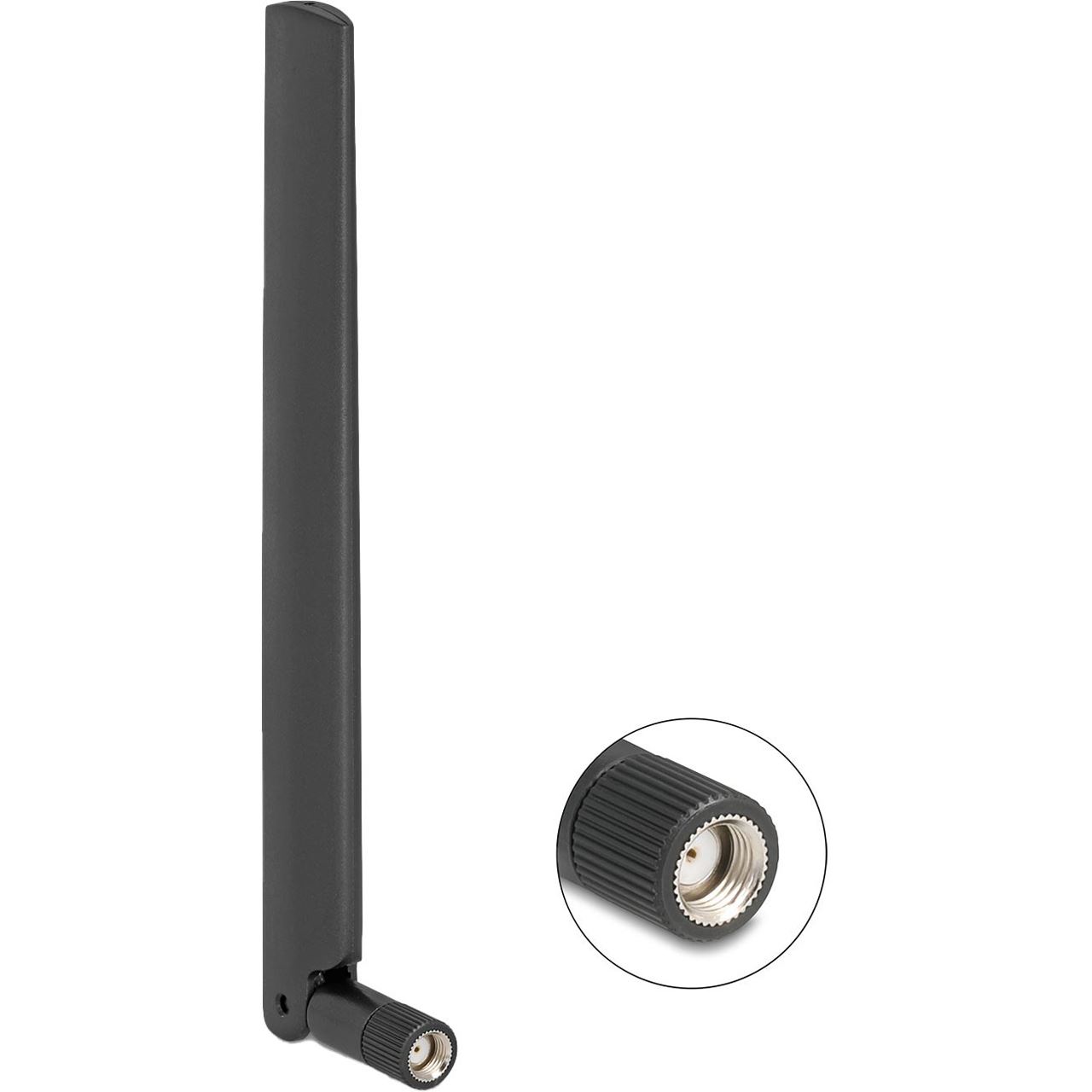 DeLOCK WiFi7 Antenne RP-SMA (schwarz, omnidirektional, Kippgelenk)