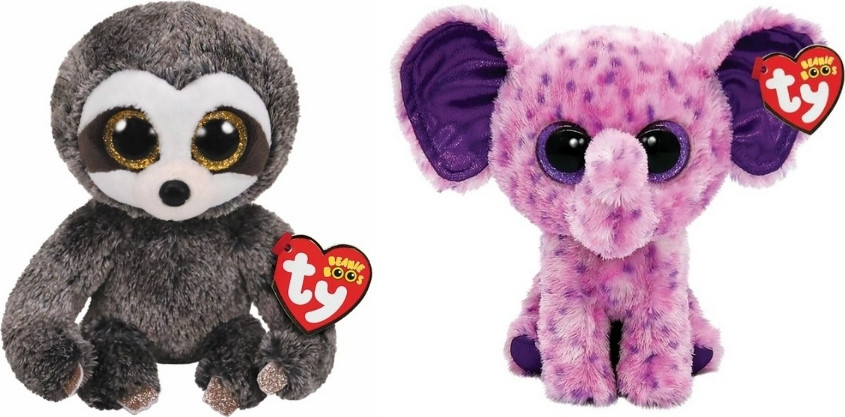 TY Beanie Boos Dangler Pluchen Dieren Luiaard en Olifant
