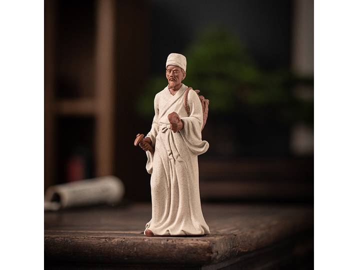 Chine ancien célèbre médecin Li Shizhen statue ornement figure historique statue en céramique décoration de bureau