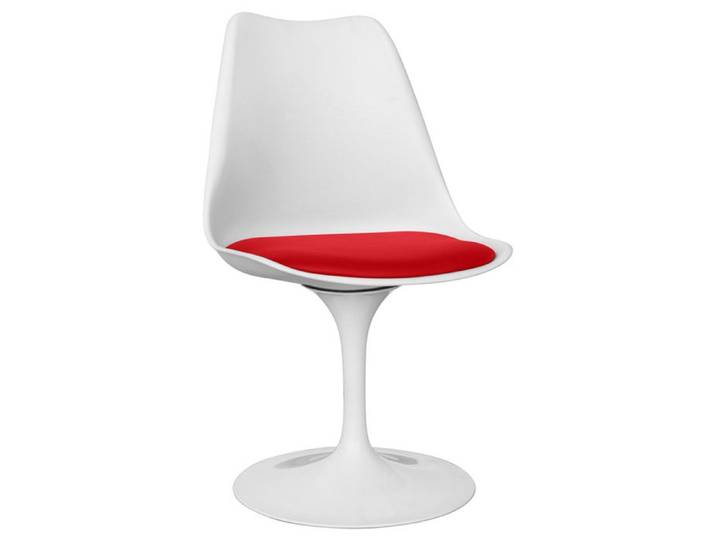 Chaise de salle à manger - chaise pivotante blanche - Agathe Rouge