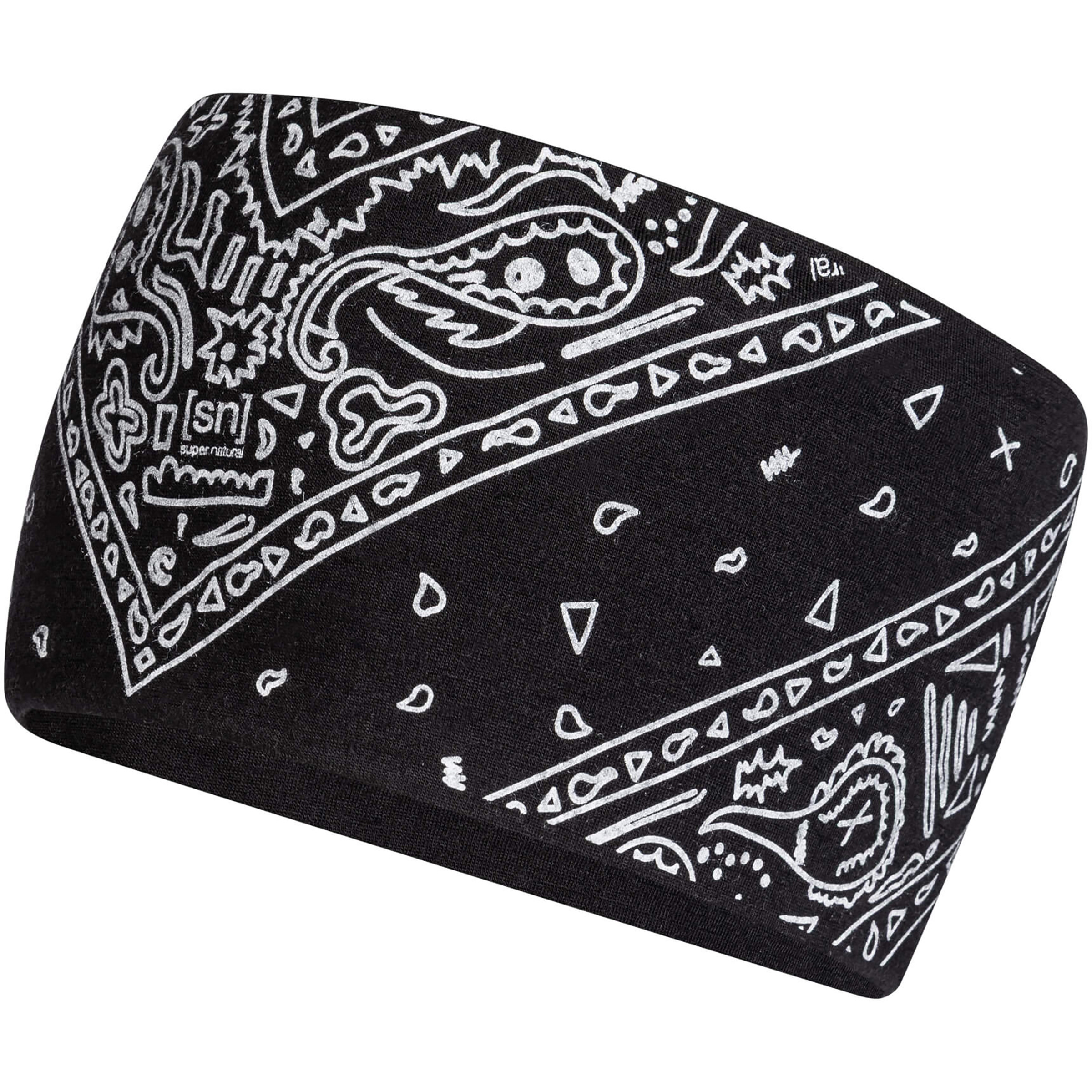 Super.Natural Bandana Stirnbänder schwarz Trekking Hautfreundlich Merinowolle