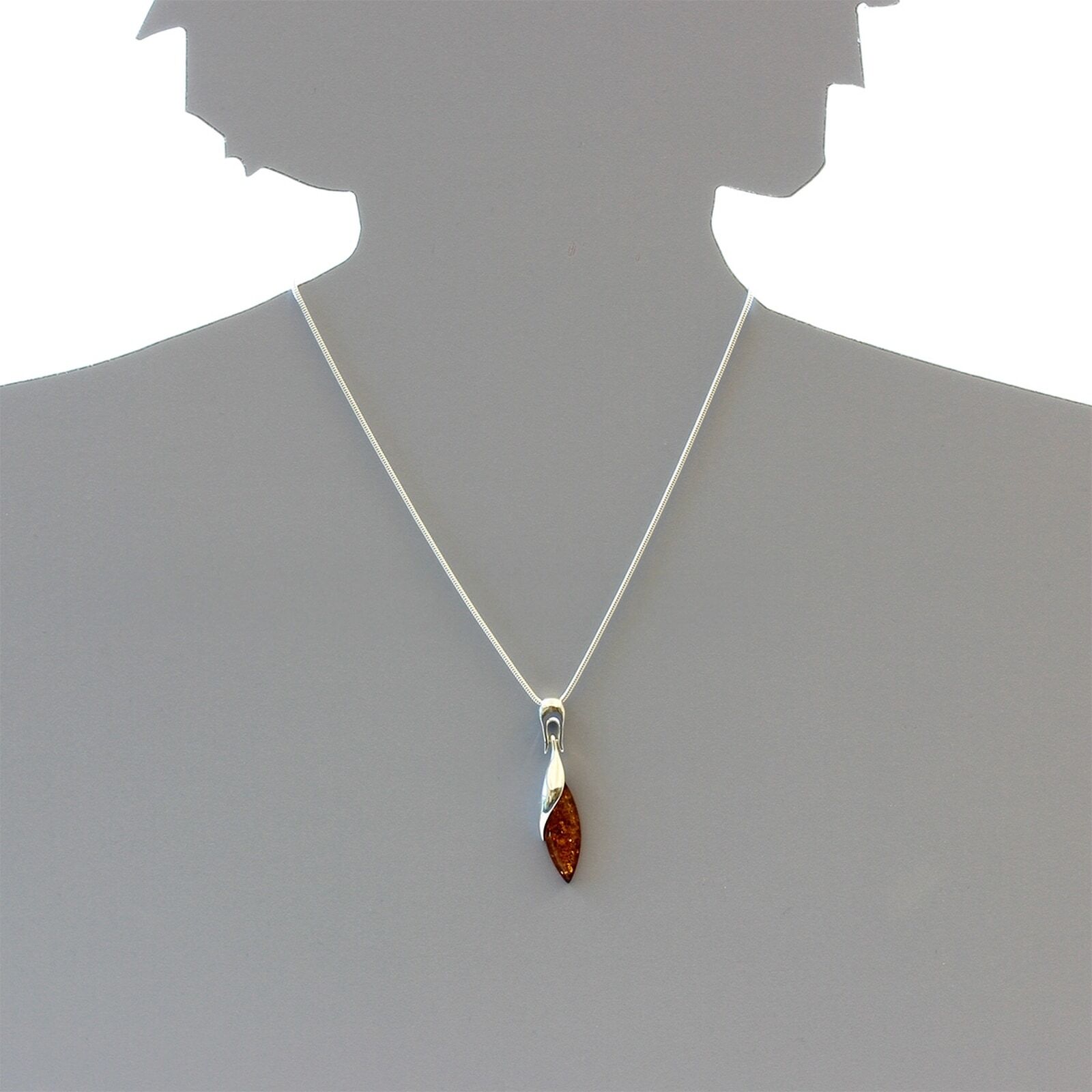 Kette mit Anhänger OSTSEE-SCHMUCK "Ostsee-Schmuck Kette mit Anhänger Rosali" Gr. 50, silber, Halsketten, Damen, 50cm, Silber 925 (Sterlingsilber), L: 42, Kette mit Anhänger silber 50cm, Silber 925 (Sterlingsilber), L: 42