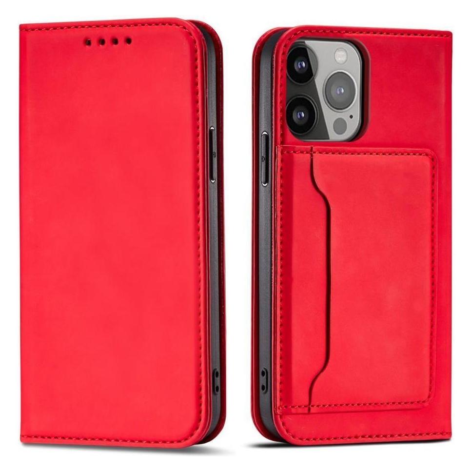 Hurtel Magnetkartenetui für Samsung Galaxy S23 Flip Cover Wallet Stand rot (Samsung Galaxy S23) (1404978613)
