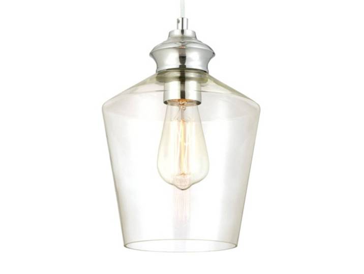 Westinghouse Glas Hängelampe 6205540, dimmbar, klar / transparent, für Wohn- / Esszimmer, Glas, Pendelleuchte