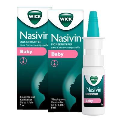 Wick Nasivin Dosiertropfer Baby x2 2x5 ml Nasentropfen