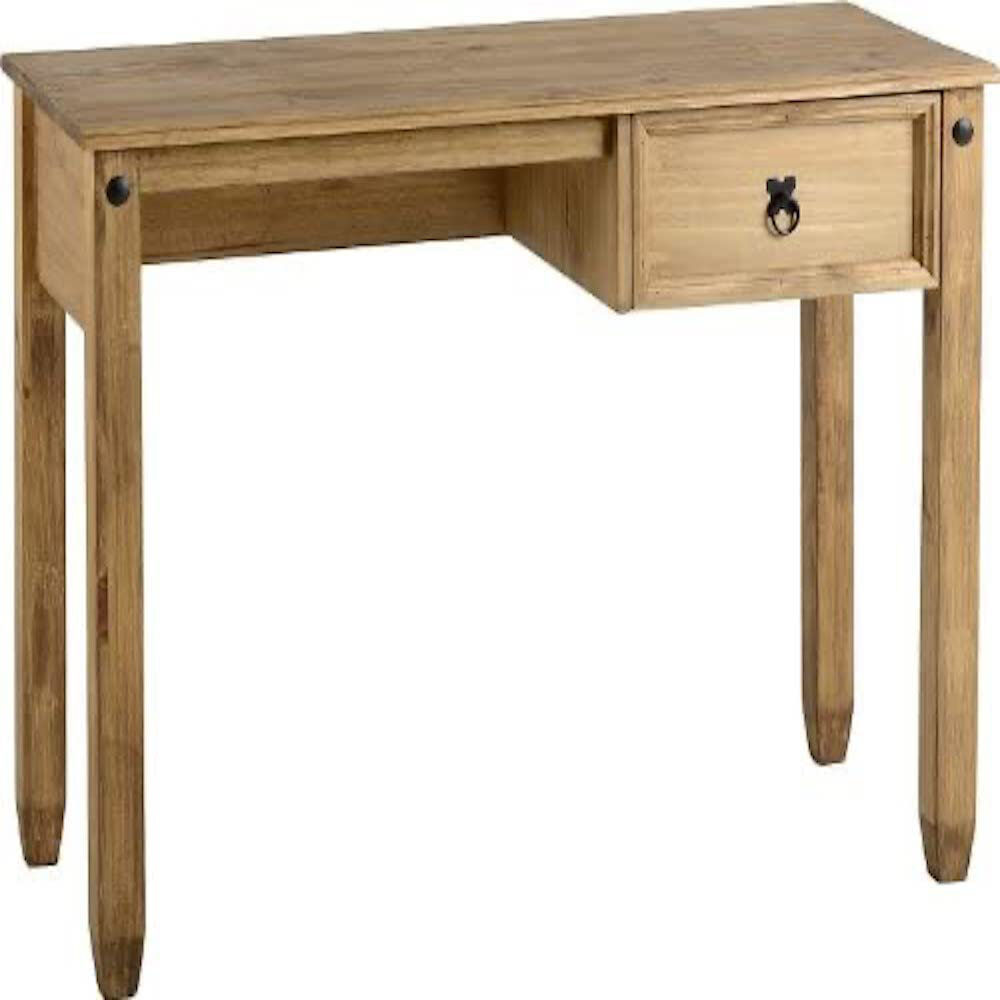 Bel Étage Solid Wood Top Writing Desk Pine 75cm H X 107cm W X 44cm D