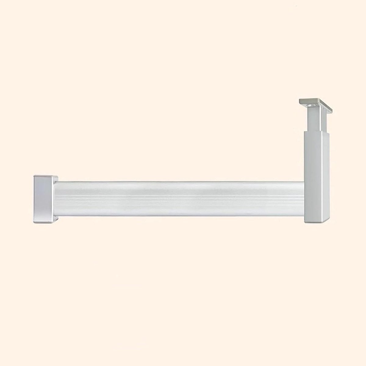 Dubbele kastrailbeugel kledingstanghouder zilver - 85 cm