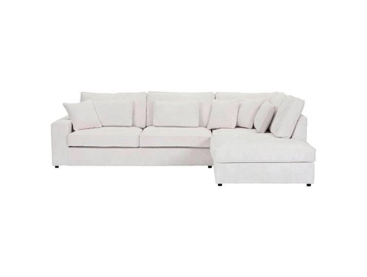 Carryhome Ecksofa, Natur, Kunststoff, Füllung: Schaumstoffflocken,Schaumstoffflocken,Schaumstoffflocken, Ottomane rechts, L-Form, 307x228 cm, seitenverkehrt erhältlich, Rücken echt, Wohnzimmer, Sofas & Couches, Wohnlandschaften, Ecksofas