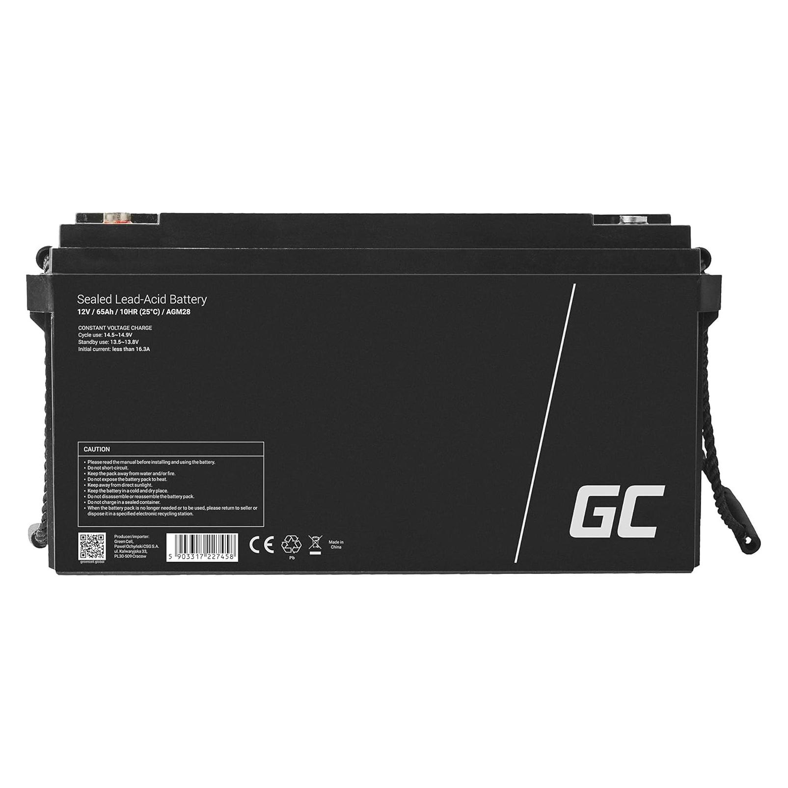GreenCell Akumulator AGM VRLA 12V 65Ah - 65.000 mAh (1 Stk., Gerätespezifisch) (AGM28)