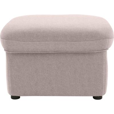 Hocker DOMO COLLECTION "Faenza", grau (taupe), B:60cm H:41cm T:60cm, 92% Polyester, 8% Nylon, Hocker, Polsterhocker, DOMO collection Hocker, in großer Farbvielfalt