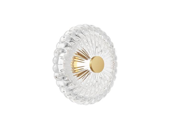 Runde LED Design Wandlampe „Amulet“ Gold, Transparent Maytoni