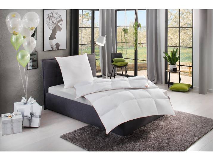Gänsedaunenbettdecke RIBECO Kalle , weiss (weiß), B:135cm L:200cm, Bezug: 100% Baumwolle. Füllung: 90% Gänsedaunen, 10% Gänsefeder, Bettdecken, Gänsedaunenbettdecke, pflegeleicht