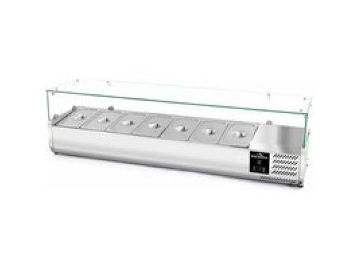 Vitrine à ingrédients réfrigérée 1600x395mm (7x GN1/3) PREMIUM - GOLDINOX