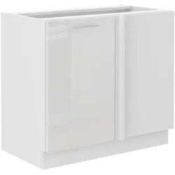 Lara Eckunterschrank 105 cm Weiß Hochglanz Küchenzeile Küchenblock Küche