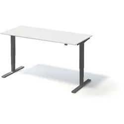 Varia Schreibtisch Single | B 1800 | Gestell Schwarz | Platte Weiß - 333 schwarz