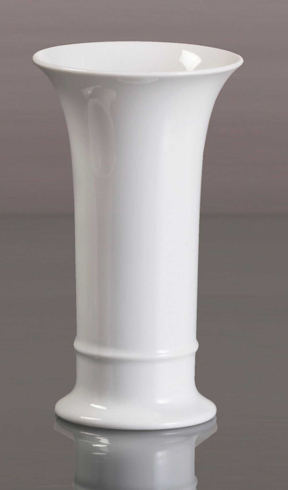 Dekovase KAISER PORZELLAN "Trompete", weiss (weiß), B:12cm H:20cm T:12cm, Porzellan, Vasen, Dekovase weiß B/H/T: 12cm x 20cm x 12cm