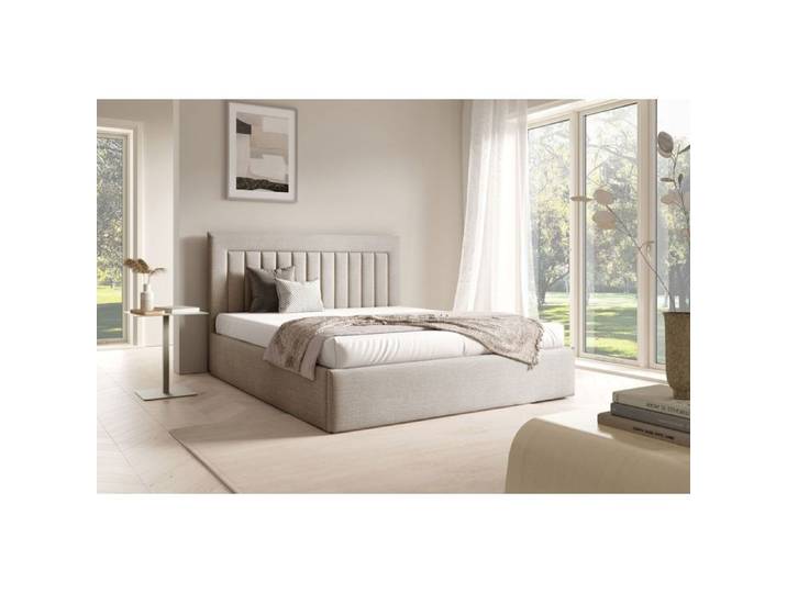Lit avec coffre – AVERIN – 180x200 cm – beige