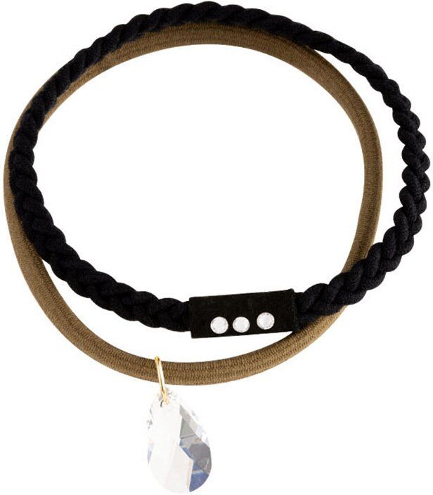 DONDELLA Premium Elastic Black & Brown Hair Ring x2