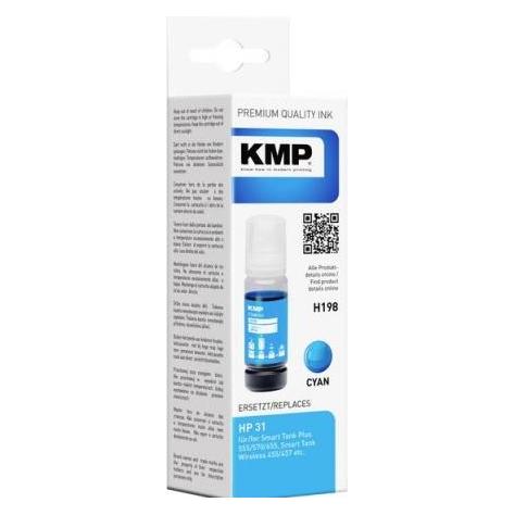 KMP Tintenpatrone ersetzt HP 1VU26AE(31)CYAN Kompatibel einzeln Cyan H198 1769,0003 (1769,0003) (1769)