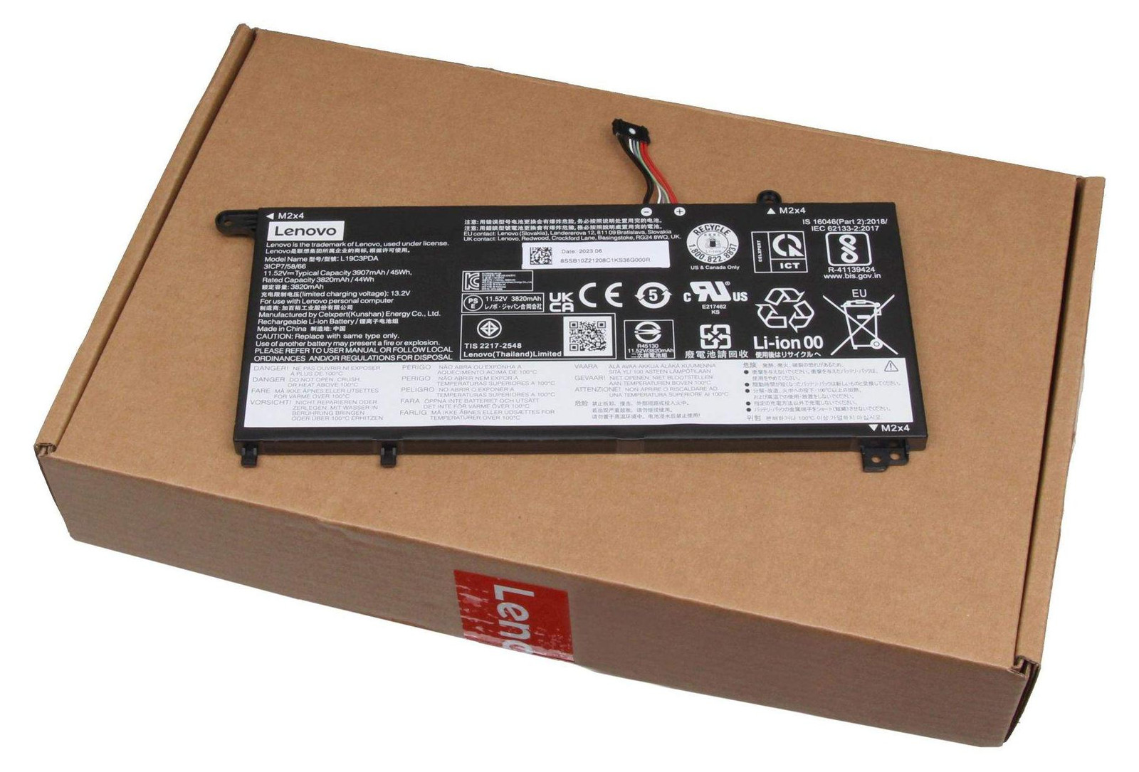 Lenovo 45Wh notebook batterij, 3-cellen, 3.907 mAh