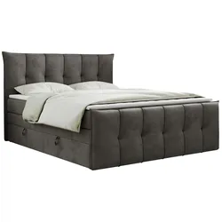 BOXSPRINGBETT PREMIUM 11 KING 200/200 Hellgrau Velvet - H3