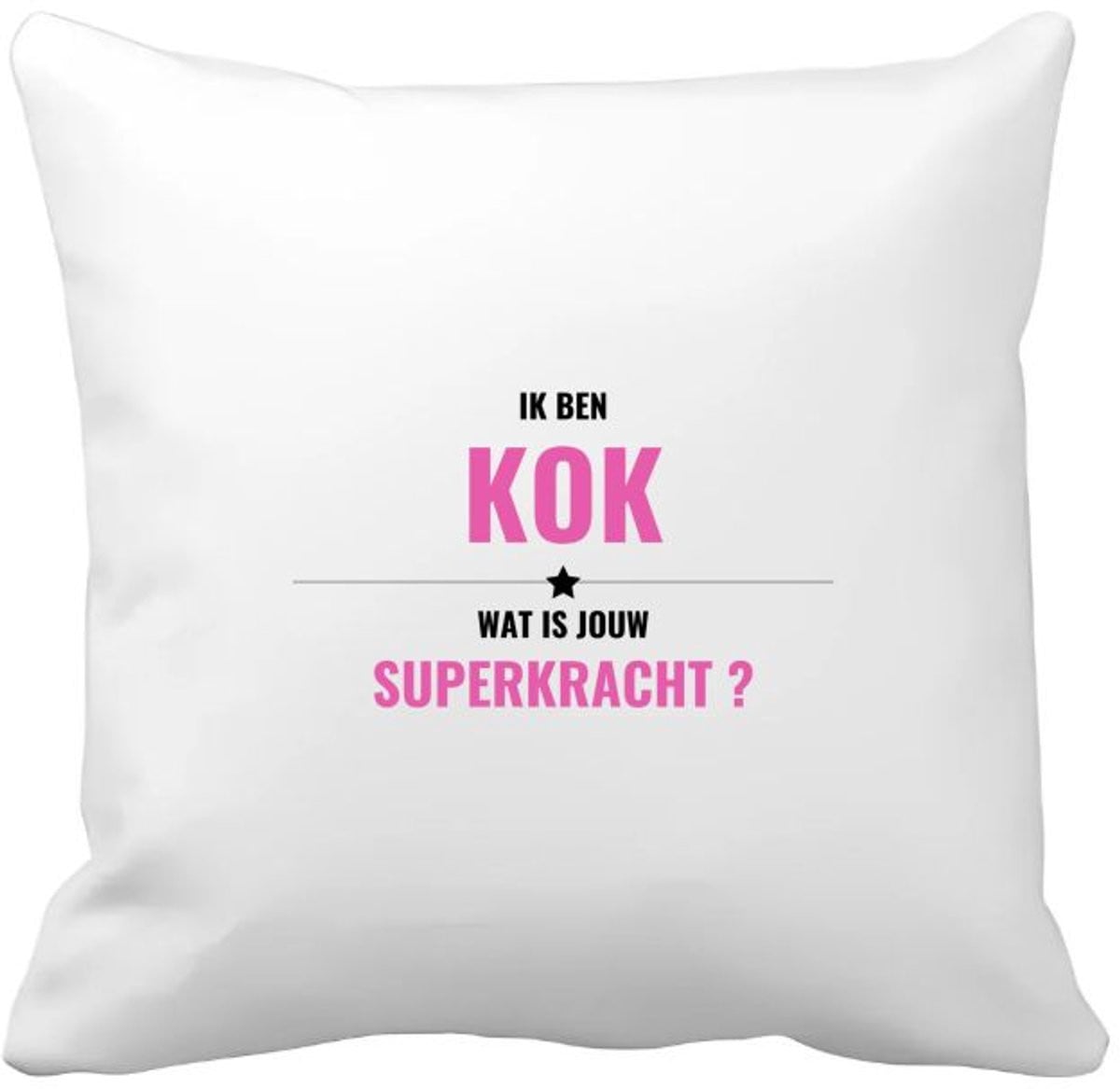 Akyol Kussenhoes - Ik ben kok wat is jouw superkracht? - 40 x 40 cm