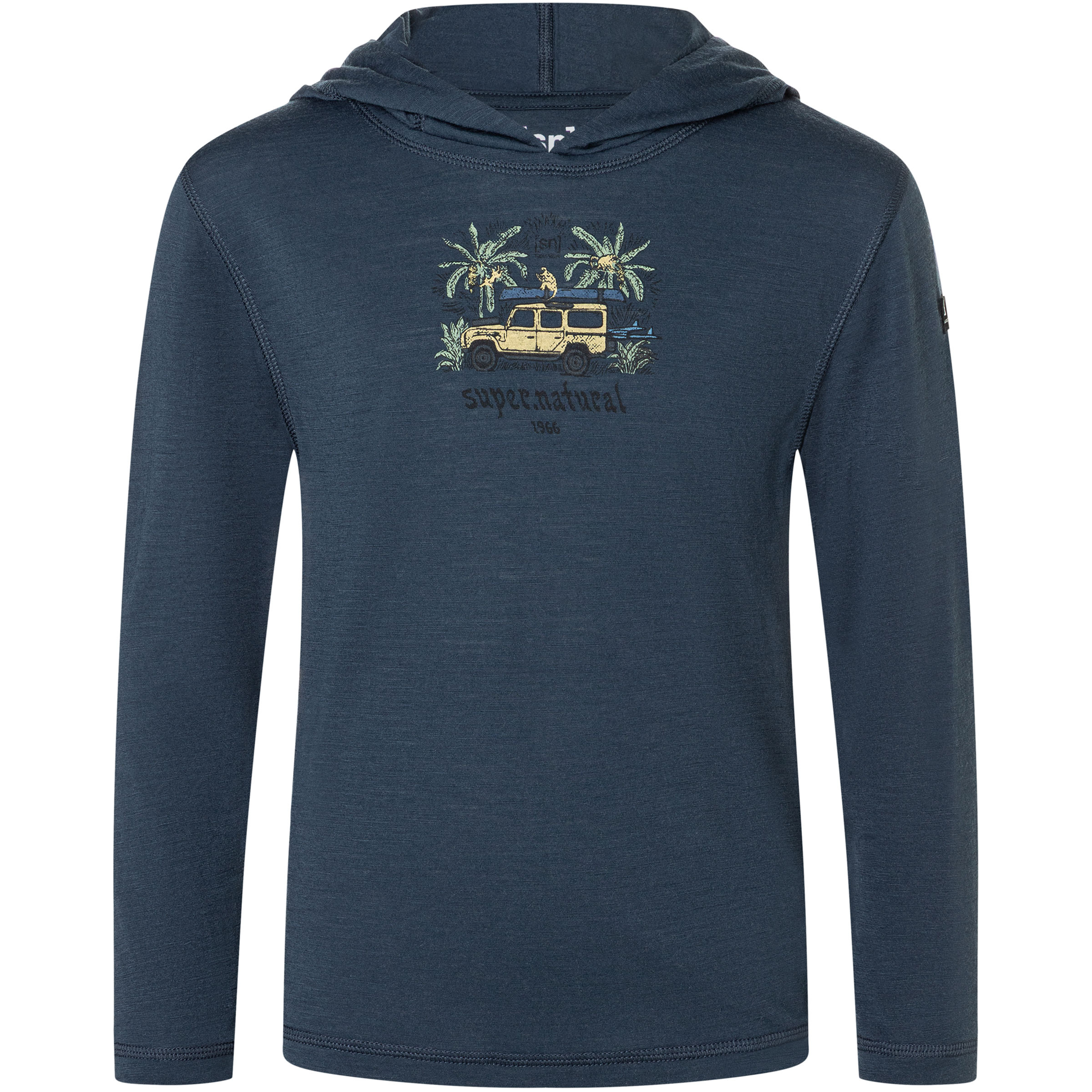 Super.Natural Tropicar Light Kinder Hoodies blau Größe 140 Trekking Hautfreundlich Merinowolle