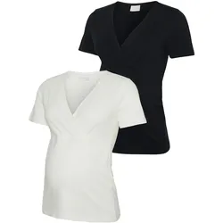 MAMALICIOUS® 2er-Pack Umstands- und Still-T-Shirts, schwarz | weiss, S