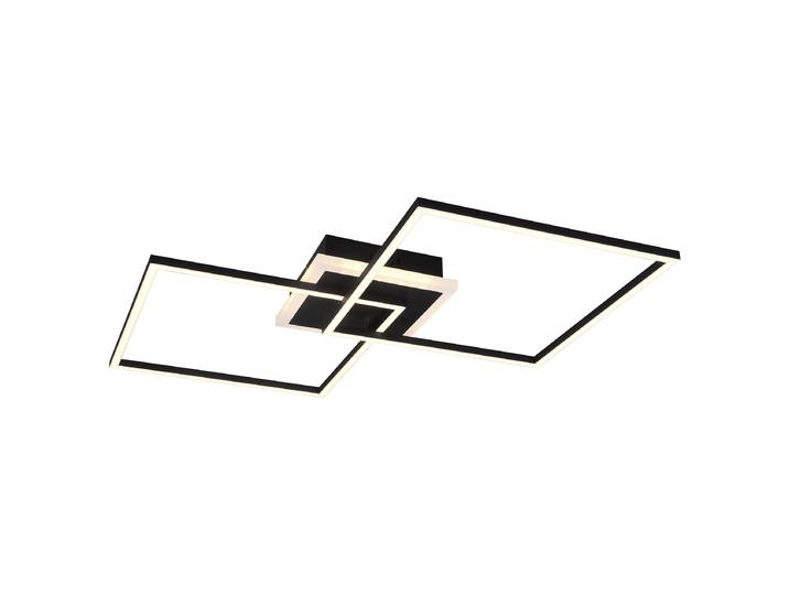 Plafonnier LED 61 x 8 x 61cm Noir Fer verni Silicone LED Module LED