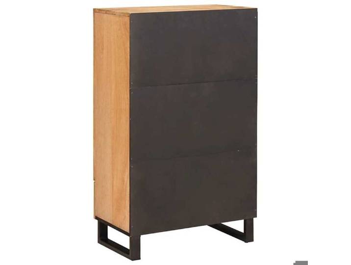 Marron Armoire multimédia Haut Armoire rectangulaire (1 pc) Marron 40x33x110 cm Bois de mangue massif N2923